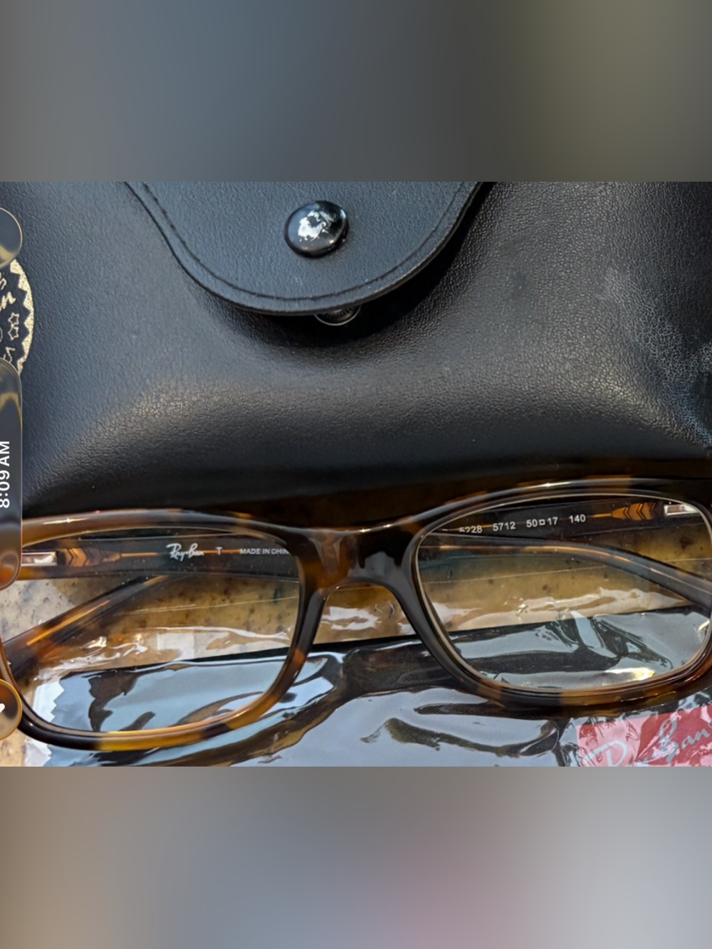 Ray-Ban unisex Brown Tortoiseshell RB5228 Rectangular Frames